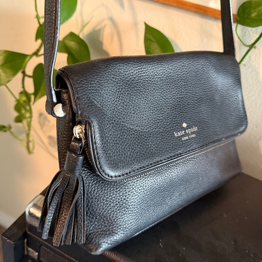 Kate Spade Black Pebbled Crossbody Bag - Picture 4 of 7